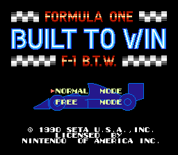 Formula one built to win